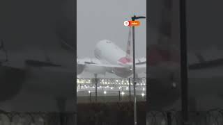 Plane makes bumpy landing during Storm Gerrit [upl. by Llevol]