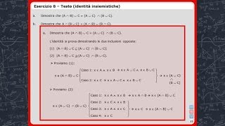 Matematica I  Insiemi  Esercizi desame TRAILER [upl. by Ibby]