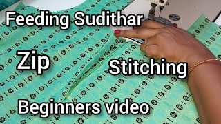 Feeding Sudithar Top zip Stitching Video in Tamil  Sudithar Top with Zip Stitching Thangam Tailor [upl. by Amata]