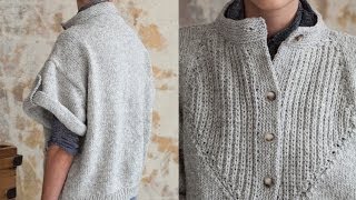 25 Rib Yoke Topper Vogue Knitting Fall 2011 [upl. by Parcel558]