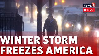 Powerful Winter Storm In US Unleashes Snow Freezing Temperatures LIVE  USA News LIVE  N18L [upl. by Annaeel770]