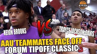 AAU TEAM MATES SCHOOLS FACE OFF KEION BROOKS VS TRAYCE JACKSON DAVIS FORUMTIPOFFCLASSIC [upl. by Gawen]