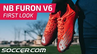 NEW BALANCE FURON V6 CLEAT REVIEW  FIRST LOOK  SOCCERCOM [upl. by Spector828]