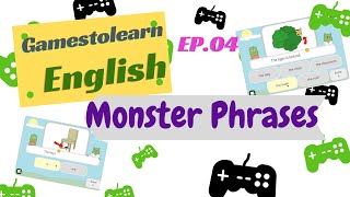 GamestolearnEnglish Ep04 ตอน เกม Monster Phrases [upl. by Haropizt928]