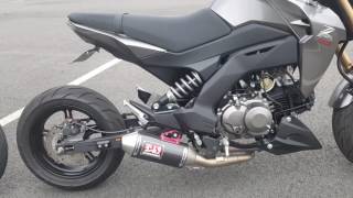 Kawasaki Z125 pro with Graves titanium full exhaust sound comparison [upl. by Kristan]