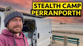 Stealth Van Camping at Perranporth Beach Cornwall [upl. by Ahsienek855]