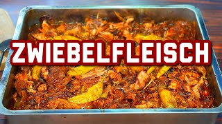 Zwiebelfleisch Rezept mit Gelinggarantie  Westmünsterland BBQ [upl. by Dlaniger484]