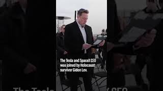 Elon Musk tours Auschwitz in Poland [upl. by Anabal]