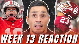 IndianaOhio State ArmyNotre Dame AlabamaOklahoma College Football Week 13 REACTION [upl. by Asyal]