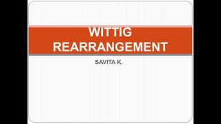 WITTIG REARRANGEMENT [upl. by Fleur]