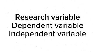 Research variable Dependent variable amp Independent variable in Hindi Urdu [upl. by Scurlock]