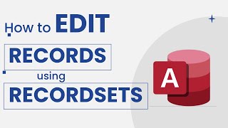 Microsoft Access Tips  How to edit Records using Recordsets [upl. by Weston]