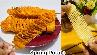 How to make Crispy Spring Potato at home  Quick amp Easy Potato Chips Recipe by Muno’s Kitchen [upl. by Aelak263]