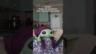 Baby Yoda aile grubundan çıkıyor 😂  Baby Yoda babyyoda [upl. by Ahcrop]