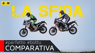 Honda Africa Twin CRF1000L VS KTM 1090 Adventure R Motocross Test ENGLISH SUB [upl. by Yehus]