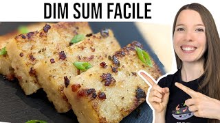 DIM SUM Gâteau de navetradis chinois  TURNIP CAKE  HOP DANS LE WOK [upl. by Sabine]