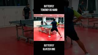 Butterfly Tenergy 05 Hard Vs Butterfly Glayzer 09C [upl. by Anikehs]