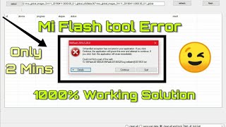 Mi Flash Tool Error Fix 1000 Working 2024  Tech Helper Veer [upl. by Barnie]