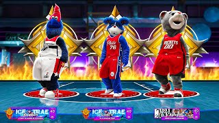 The 1ST LEGEND NBA MASCOT TRIO in 2K22 Three BANNED ISO BUILDS TAKEOVER the STAGE on NBA2K22 [upl. by Gish669]