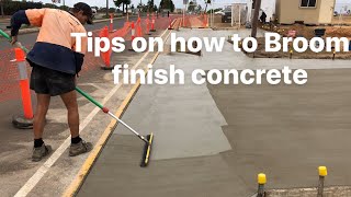 How to broom finish concrete [upl. by Bourgeois]