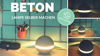 Betonlampe selber bauen  Lampe aus Beton  DIY Deko  KreativBeton  Lampe selber machen  How to [upl. by Oigres]