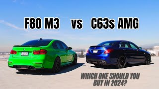 F80 M3 vs C63s AMG W205  Shopping For My Next Car [upl. by Westley]