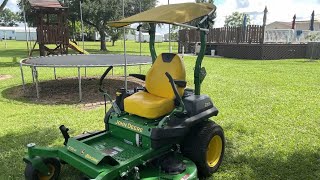 Mowing with John Deere Zero Turn 730M and Testing the Chapin 4 Gallon Backpack Sprayer johndeere [upl. by Ueih168]