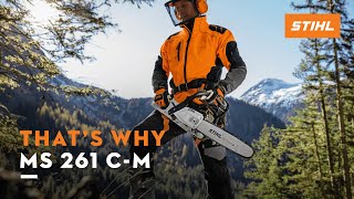 STIHL MS 261 CM  The chainsaw with MTronic M engine management  Thats why [upl. by Ailene960]