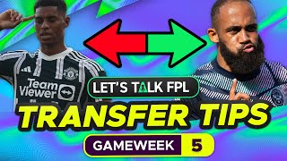 FPL TRANSFER TIPS GAMEWEEK 5 Who to Buy and Sell  FANTASY PREMIER LEAGUE 202324 TIPS [upl. by Iniffit836]