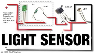 Turns ON when darkHow to build the simplest light sensor using LDRPhotoresistor [upl. by Hanschen]