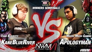 NWM6 UMvC3 Top16 WSF  BEKaneBlueRiver HULHAGSEN vs MMGApologyman FIRDRDSKR [upl. by Emiaj]