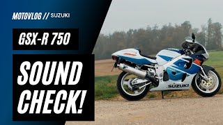 PURE SOUND CHECK  SUZUKI GSXR 750 SRAD  No commentary Motovlog [upl. by Bolt895]