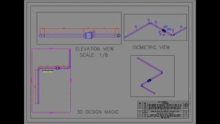 Autocad Plant 3D Basic  2D Drawing Orthographic drawing Full Tutorial [upl. by Aleit]