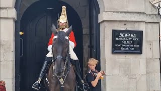 Mouthy Disrespectful brat gets the kings guard boot horseguardsparade [upl. by Nidya]