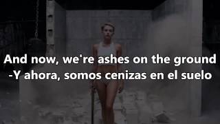 Miley Cyrus Wrecking Ball Español amp English Lyrics [upl. by Rustin755]