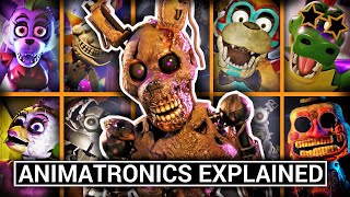 All Animatronics in Five Nights at Freddys Security Breach Explained [upl. by Aile]