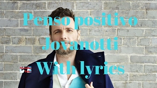 Penso positivo Jovanotti  Karaoke WITH LYRICS [upl. by Einahpts]