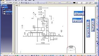 43 Steuerzylinder  Catia v5 Drafting  Section View  Half Dimensions [upl. by Yetty]