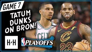 LeBron James vs Jayson Tatum EPIC Game 7 Duel Highlights 2018 Playoffs ECF Celtics vs Cavs  SICK [upl. by Eerrahs]