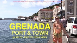 Grenada St Georges Port and beautiful harbour Jean reports for Doris Visits [upl. by Einohtna]