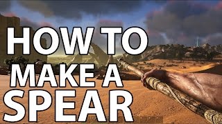 ARK Survival Evolved  HOW TO MAKE A SPEAR [upl. by Llennaj]