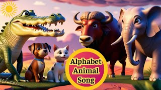 Alphabet Animal Song for KidsNursery Rhymes and Kids SongsSo Cute [upl. by Zipporah]