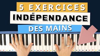 5 exercices indispensables pour acquérir lindependance des mains au piano débutant PIANO TUTO [upl. by Akemed]