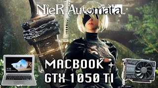 NieR Automata on a MacBook  GTX 1050 Ti Medium 1080p Thunderbolt 1 [upl. by Attenra]