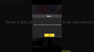 Bgmi error code restrict area  server is busy please try again later Bgmi  bgmi server problem [upl. by Niraj]