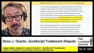 Deno v Oracle JavaScript Trademark Dispute [upl. by Gayla686]