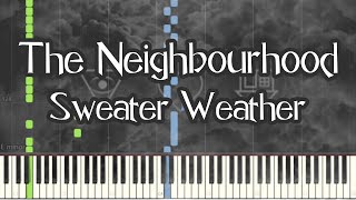 The Neighbourhood  Sweater Weather Piano Tutorial [upl. by Dehlia]