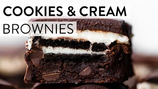 Cookies amp Cream Brownies  Sallys Baking Recipes [upl. by Nivat579]