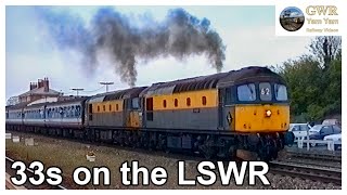 Class 33s on the LSWR [upl. by Gnourt]