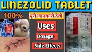 Linezolid tablets 600mg in hindiनिमोनियाफैफडो का infection की दवा Linezolid Linokem 600 Tablet [upl. by Inoj]